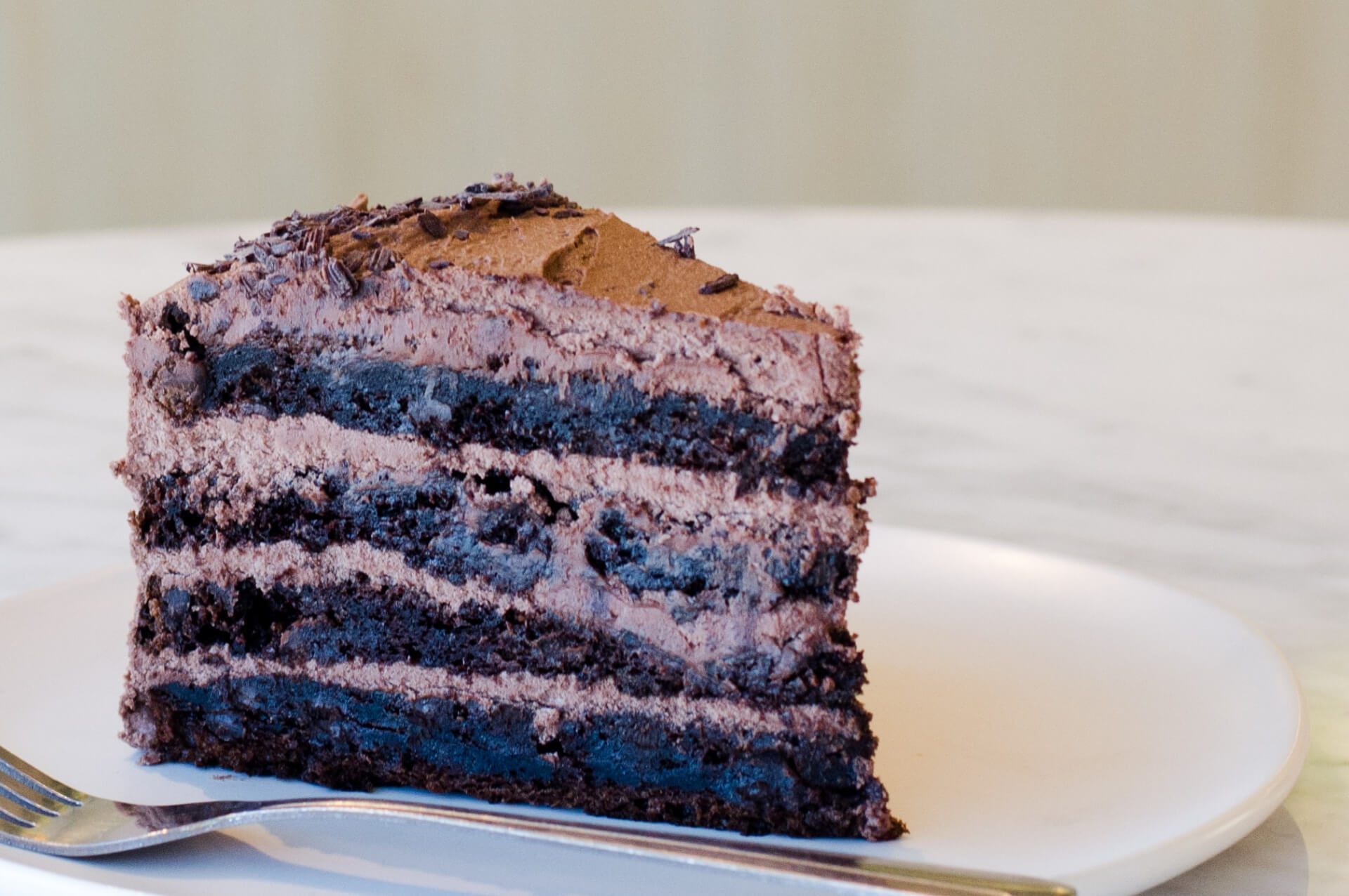 Rich, fudgy dark chocolate brownie